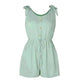 Women's Coconut Buckle Sleeveless Jumpsuit Lace-up - EX-STOCK CANADA