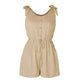 Women's Coconut Buckle Sleeveless Jumpsuit Lace-up - EX-STOCK CANADA