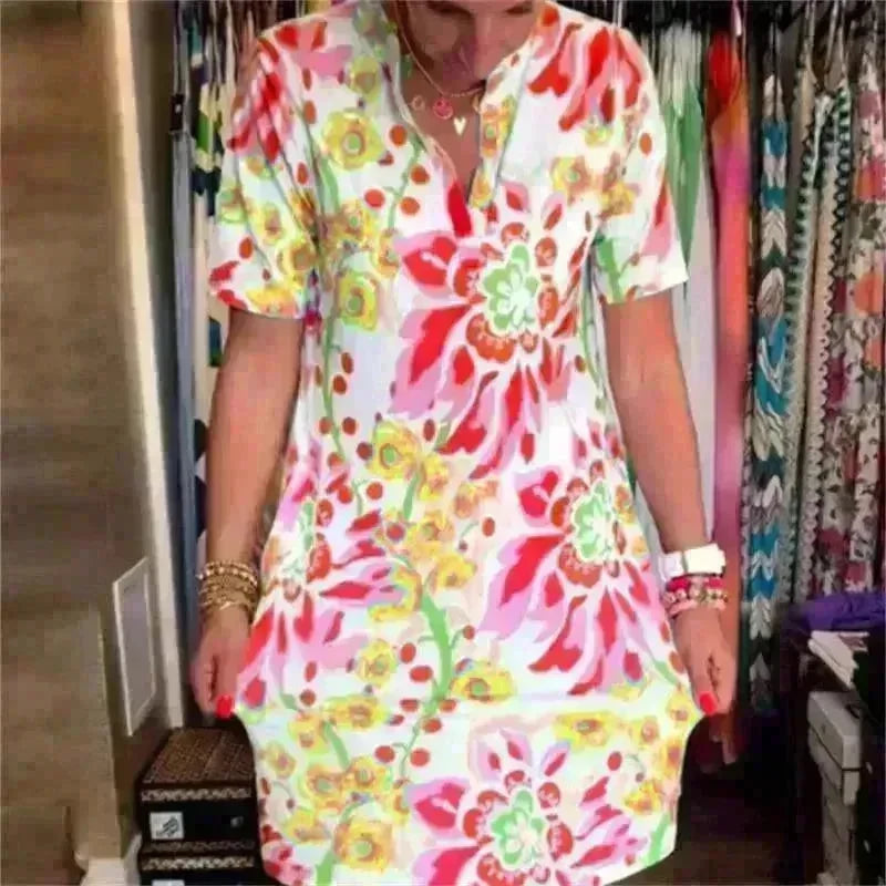 Women's Fashion Casual Digital Printing Loose Dress - EX-STOCK CANADA