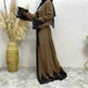 Women's Fashion Dark Brown Arab Cardigan Robe - EX-STOCK CANADA