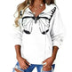 Women's Fashion Patchwork Print Hooded Loose Sweatshirt - EX-STOCK CANADA