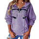 Women's Fashion Patchwork Print Hooded Loose Sweatshirt - EX-STOCK CANADA