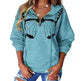 Women's Fashion Patchwork Print Hooded Loose Sweatshirt - EX-STOCK CANADA