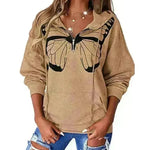 Women's Fashion Patchwork Print Hooded Loose Sweatshirt - EX-STOCK CANADA