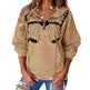 Women's Fashion Patchwork Print Hooded Loose Sweatshirt - EX-STOCK CANADA
