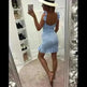 Women's Fashion Personality Summer Sleeveless Plaid Drawstring Casual Mini Dress - EX-STOCK CANADA