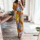Women's Fashion Printed Temperament Loose Casual Lace-up Dress - EX-STOCK CANADA
