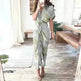 Women's Fashion Printed Temperament Loose Casual Lace-up Dress - EX-STOCK CANADA