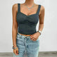 Women's Fashion Solid Color Slim-fit Twist Strap Top - EX-STOCK CANADA