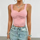 Women's Fashion Solid Color Slim-fit Twist Strap Top - EX-STOCK CANADA
