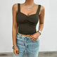Women's Fashion Solid Color Slim-fit Twist Strap Top - EX-STOCK CANADA