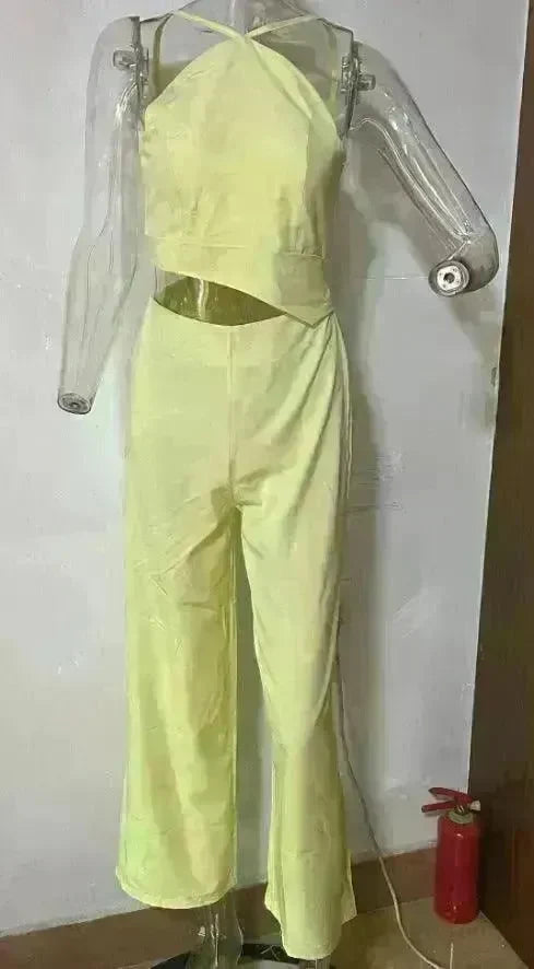 Women's Fashion Solid Color Wide Leg Jumpsuit - EX-STOCK CANADA