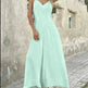 Women's Fashion Suspenders V-neck Loose Jumpsuit - EX-STOCK CANADA