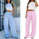 Women's Fashionable Loose High Waist Trousers - EX-STOCK CANADA