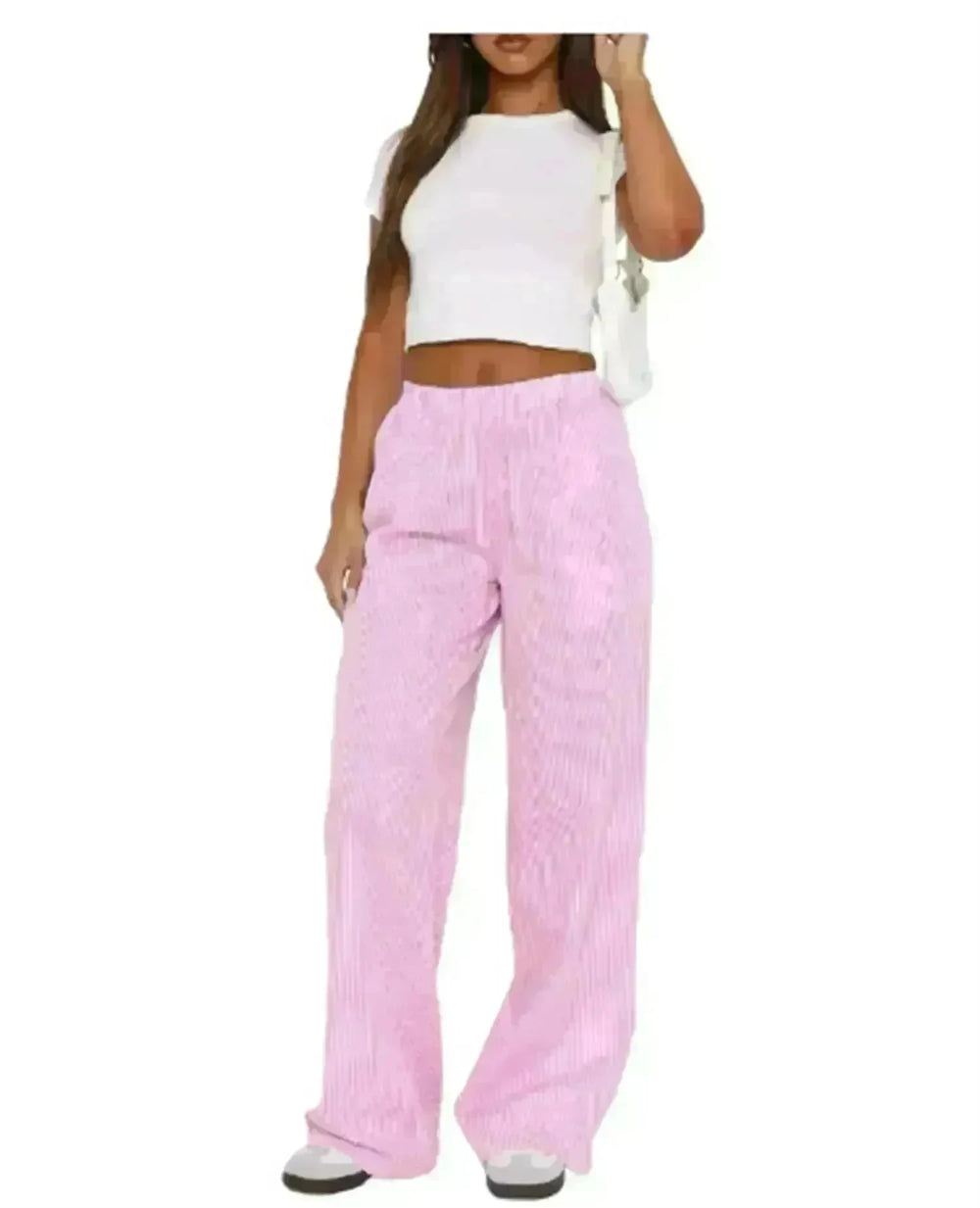 Women's Fashionable Loose High Waist Trousers - EX-STOCK CANADA