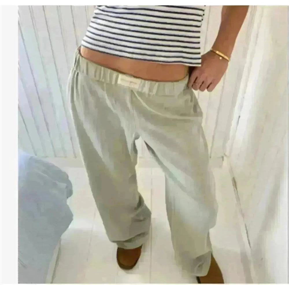Women's Fashionable Loose High Waist Trousers - EX-STOCK CANADA