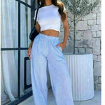 Women's Fashionable Loose High Waist Trousers - EX-STOCK CANADA