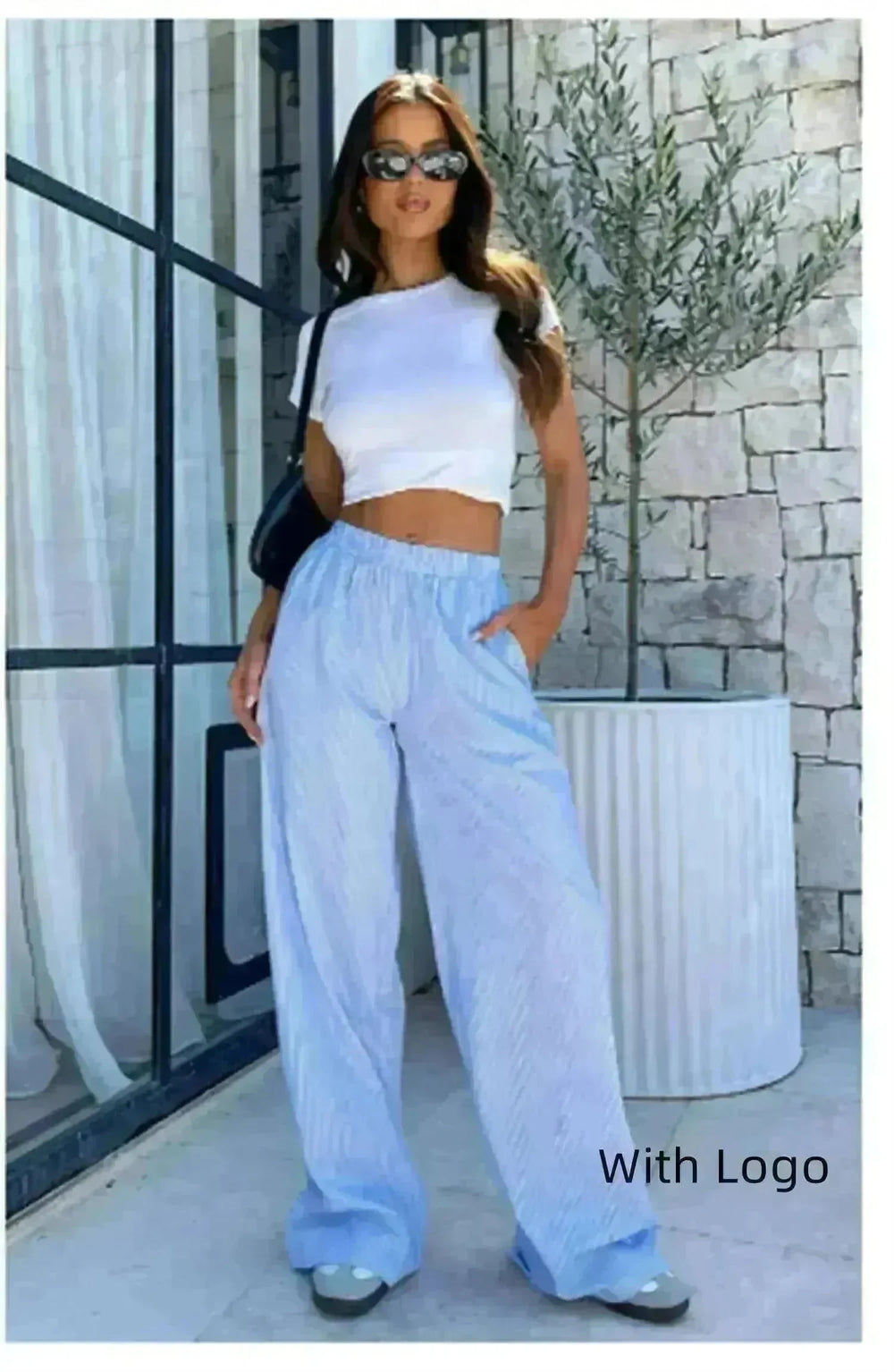 Women's Fashionable Loose High Waist Trousers - EX-STOCK CANADA