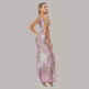 Women's Fashionable Sequin High Waist Sleeveless V-Neck Evening Gown - EX-STOCK CANADA