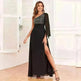 Women's Fashionable Sequin Spliced Long Sleeve Evening Gown - EX-STOCK CANADA