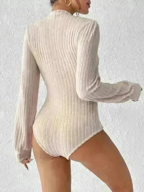 Women's French-style Long-sleeved Knitted Jumpsuit Top - EX-STOCK CANADA