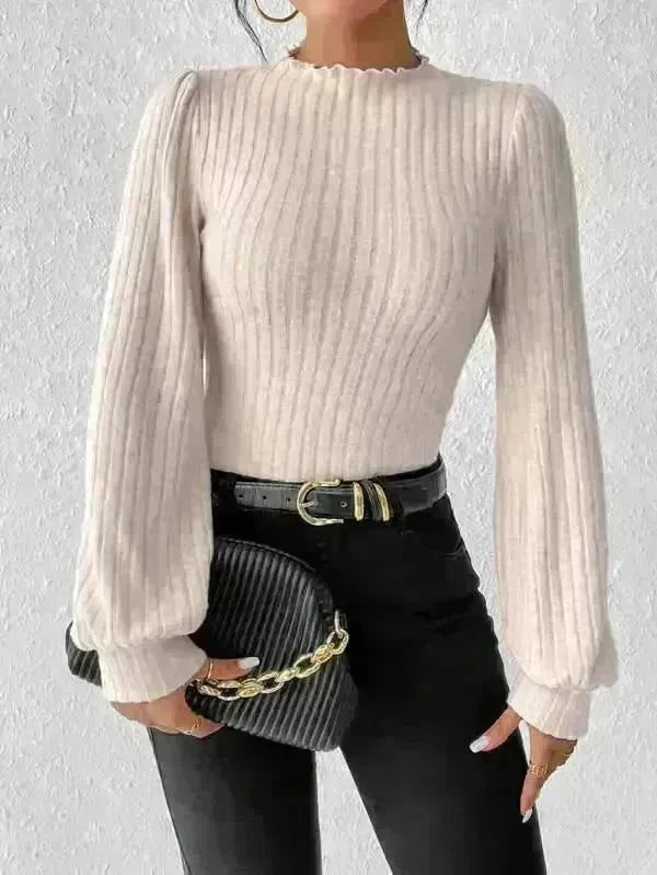 Women's French-style Long-sleeved Knitted Jumpsuit Top - EX-STOCK CANADA