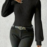 Women's French-style Long-sleeved Knitted Jumpsuit Top - EX-STOCK CANADA