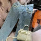 Women's Heavy Industry Beads Sequined Jeans Trouser - EX-STOCK CANADA