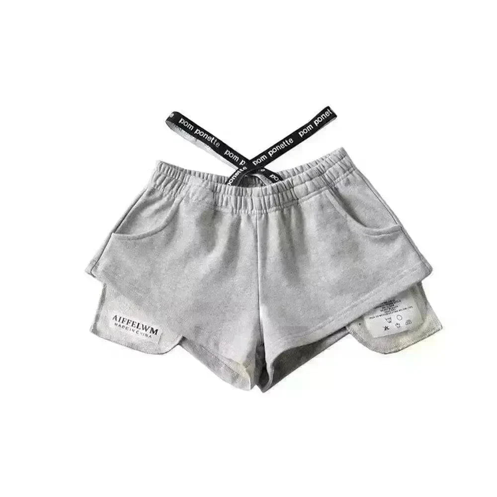 Women's High Waist Running Athletic Gym Hot Pants - EX-STOCK CANADA