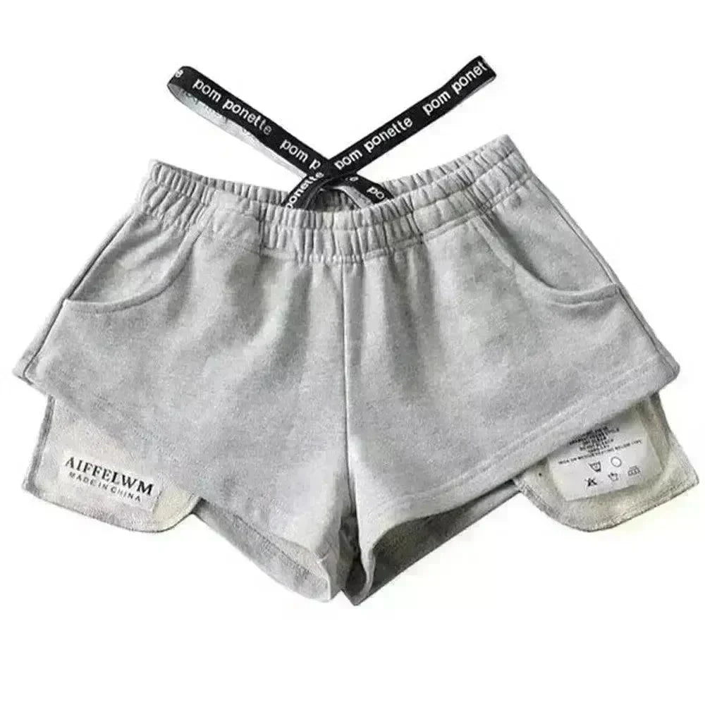 Women's High Waist Running Athletic Gym Hot Pants - EX-STOCK CANADA