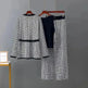 Women's Inverness V-neck Base Knitwear Wide-leg Trousers Three-piece Set - EX-STOCK CANADA
