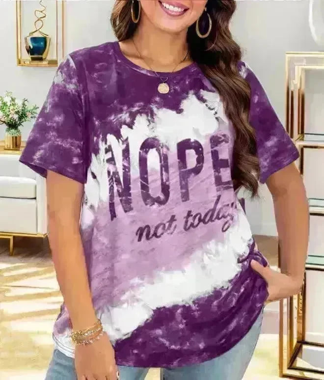 Women's Letter Printed Loose T-shirt - EX-STOCK CANADA