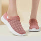 Women's Mesh Sandals Summer Breathable Lazy Slippers One-step Round Toe Half-slip Beach Slippers . - EX-STOCK Canada