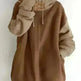Women's Patchwork Color Loose Hooded Long-sleeve Zipper Sweater - EX-STOCK CANADA