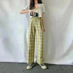 Women's Plaid Wide Leg Casual Pants - EX-STOCK CANADA