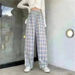 Women's Plaid Wide Leg Casual Pants - EX-STOCK CANADA