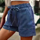 Women's Plus Size Summer Jeans Elastic Waist Tie Solid Color - EX-STOCK Canada
