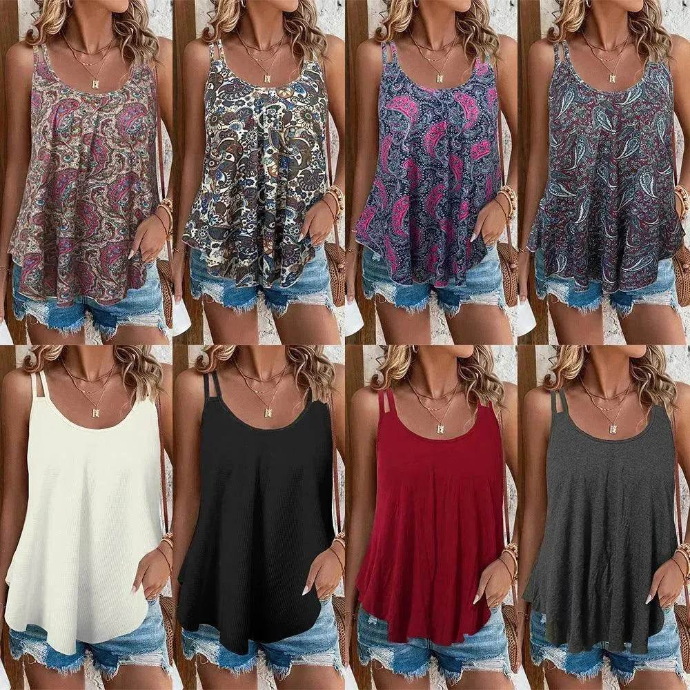 Women's Printed Knitted Vest Top - EX-STOCK Canada