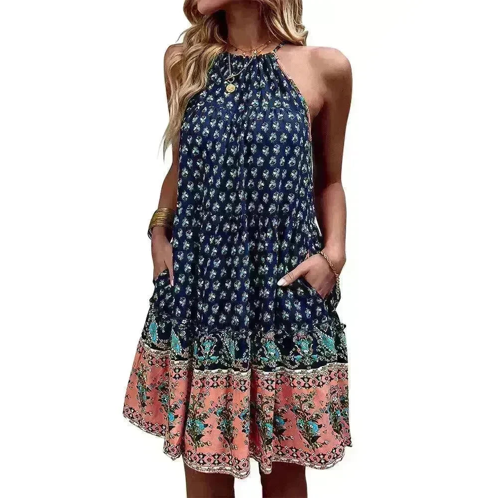 Women's Printed Wear Bohemian Casual Vacation Beach Style Independent Station Skirt - EX-STOCK CANADA