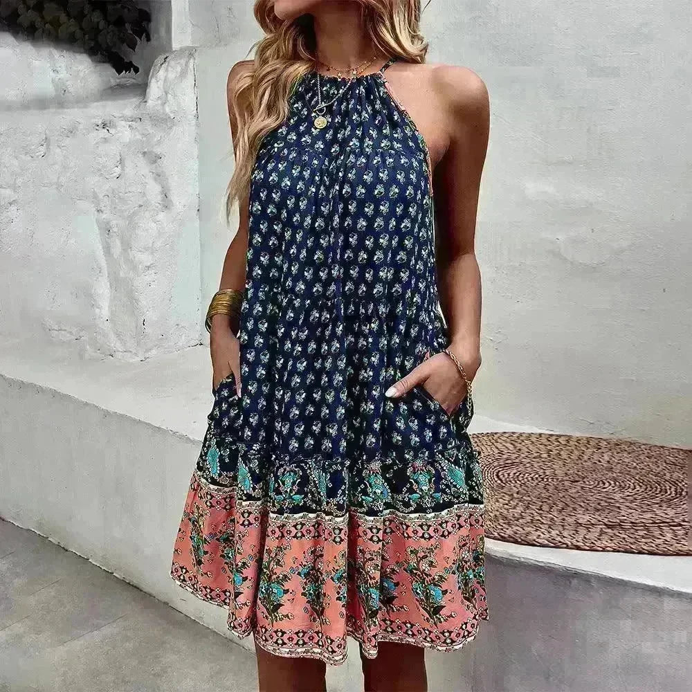 Women's Printed Wear Bohemian Casual Vacation Beach Style Independent Station Skirt - EX-STOCK CANADA