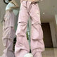 Women's Retro Pleated Pink Overalls - EX-STOCK CANADA