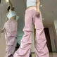 Women's Retro Pleated Pink Overalls - EX-STOCK CANADA