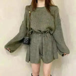 Women's Retro Round Neck Tie Up Wide Leg Jumpsuit - EX-STOCK CANADA