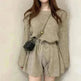 Women's Retro Round Neck Tie Up Wide Leg Jumpsuit - EX-STOCK CANADA