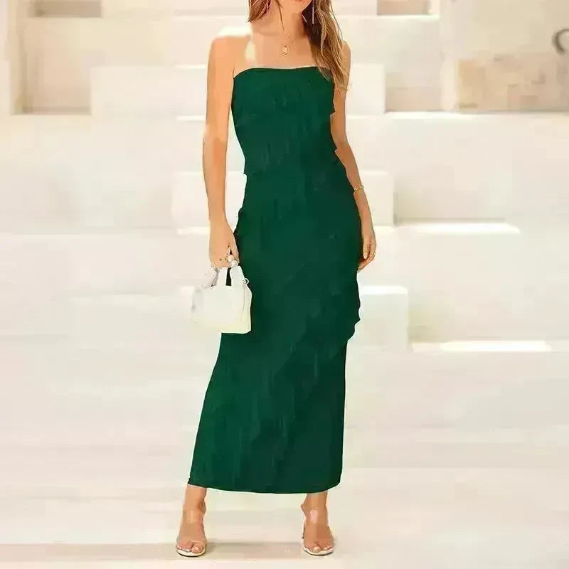 Women's Ruffled Tube Top Skirt - EX-STOCK CANADA