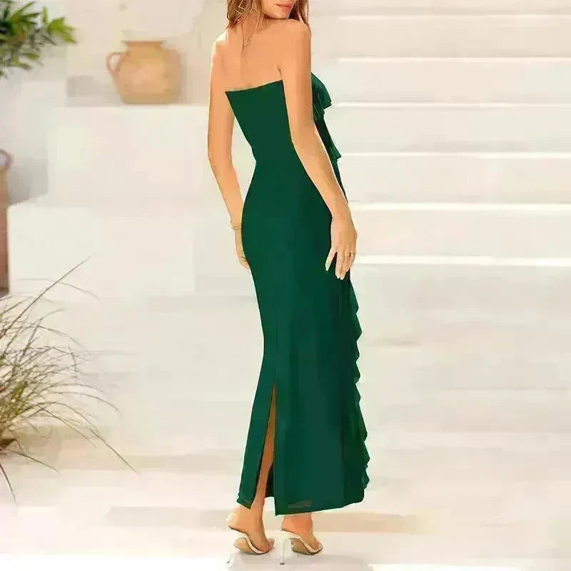 Women's Ruffled Tube Top Skirt - EX-STOCK CANADA