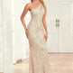 Women's Sequin Fully Lined Back Zip Evening Gown - EX-STOCK CANADA