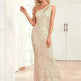 Women's Sequin Fully Lined Back Zip Evening Gown - EX-STOCK CANADA