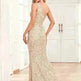 Women's Sequin Fully Lined Back Zip Evening Gown - EX-STOCK CANADA