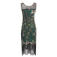 Women's Sequined Mesh Sleeveless Peacock Dress - EX-STOCK Canada